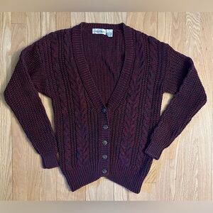 Vintage 1990s Cristina Knitted Cardigan Sweater, Women’s Size Medium